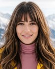Longs cheveux brun châtain