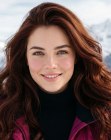 Longs cheveux brun-roux
