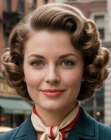 Coiffure des ann&eacute;es 1950 avec boucles