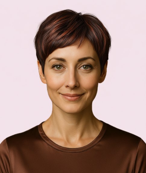 Coupe pixie classique avec un l&eacute;ger d&eacute;grad&eacute;