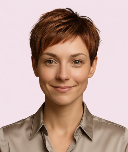 Coupe &agrave; la gar&ccedil;onne avec diff&eacute;rentes longueurs sur l&rsquo;ensemble de la chevelure