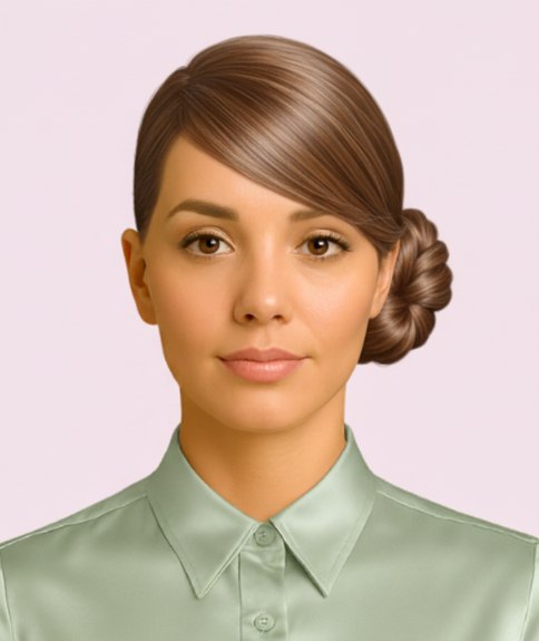 Chignon nou&eacute; sur le c&ocirc;t&eacute;