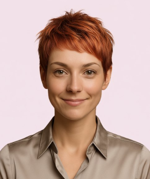 Pixie cuivr&eacute; &eacute;bouriff&eacute;