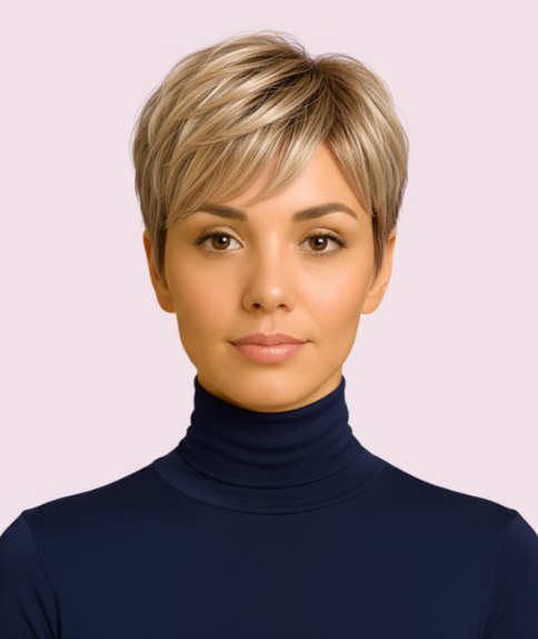 Coupe gar&ccedil;onne &eacute;l&eacute;gante pour cheveux blonds