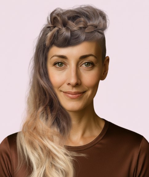 Chignon vintage des ann&eacute;es 1940 pour cheveux longs