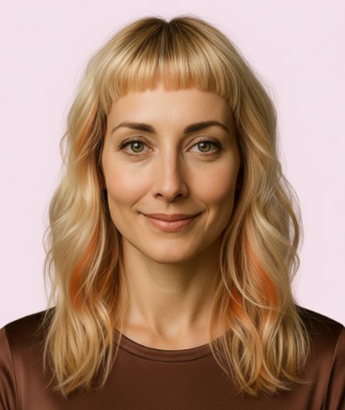 Coiffure longue d&eacute;grad&eacute;e avec vagues douces