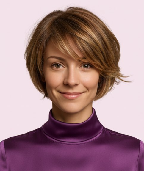 Carr&eacute; soign&eacute; &agrave; hauteur du menton