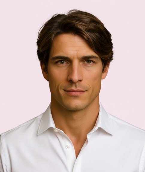 Coupe masculine moderne avec c&ocirc;t&eacute;s courts et dessus plus long