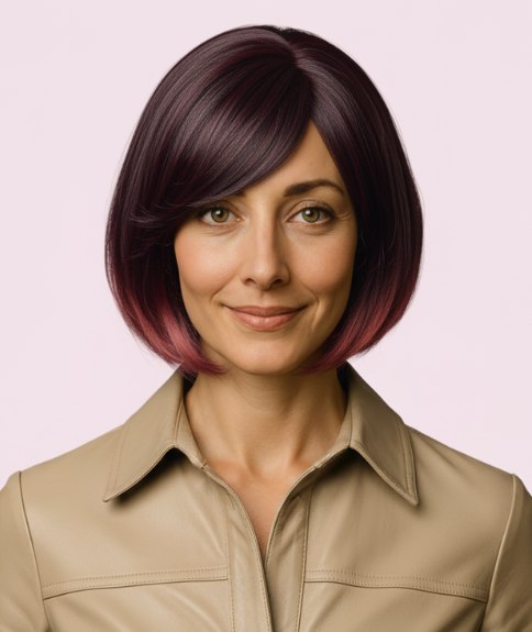 Carr&eacute; &eacute;l&eacute;gant &agrave; hauteur du menton et avec mouvement naturel