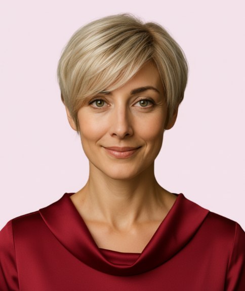 Coupe courte qui rajeunit le visage