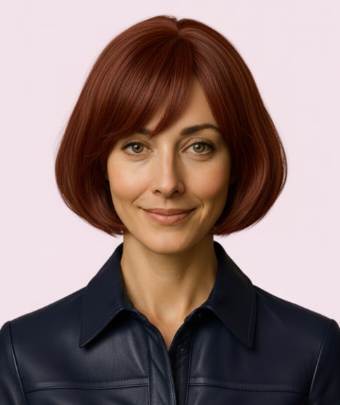 Carr&eacute; classique &agrave; la m&acirc;choire pour femme moderne