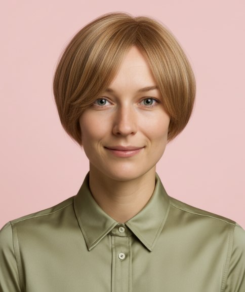 Carr&eacute; intemporel &agrave; la joue avec d&eacute;grad&eacute; subtil