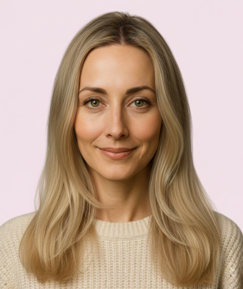 Cheveux longs lisses avec d&eacute;grad&eacute; invisible