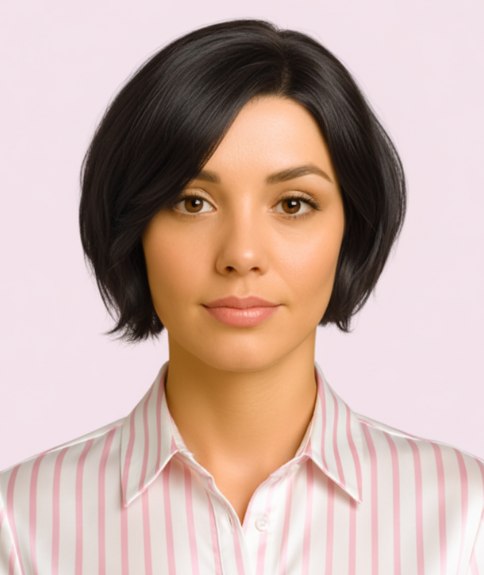 Carr&eacute; &agrave; la m&acirc;choire avec d&eacute;grad&eacute; pour plus de volume