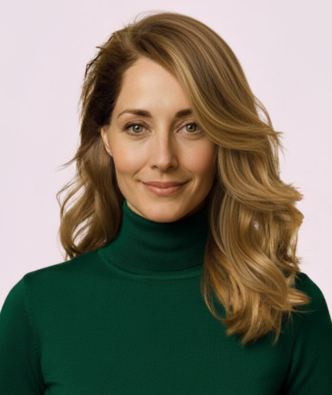 Cheveux longs d&eacute;grad&eacute;s tombant sous la clavicule