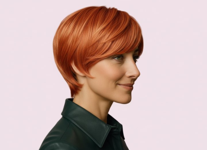 Coiffure courte &agrave; inspiration vintage &ndash; Vue de c&ocirc;t&eacute;