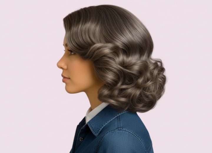 Cheveux au style rétro – Vue de côté