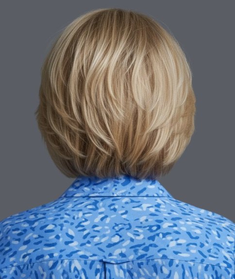 Coupe au carr&eacute; avec d&eacute;grad&eacute; &ndash; Vue de dos