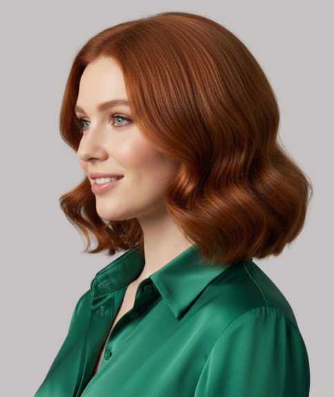 Carr&eacute; au-dessus des &eacute;paules &ndash; Vue de profil