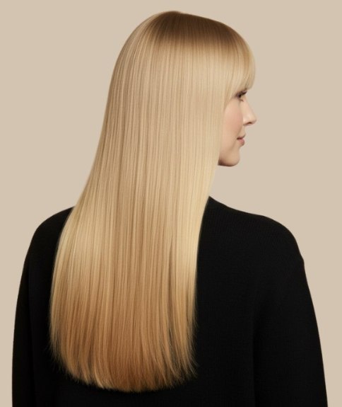 Cheveux longs blonds modernes &ndash; Vue de dos
