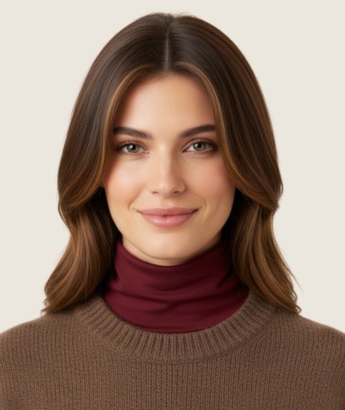 Cheveux longs ondul&eacute;s avec raie au milieu