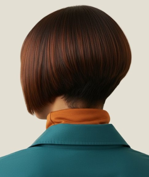 Carr&eacute; plongeant avec nuque tr&egrave;s courte &ndash; Vue de dos