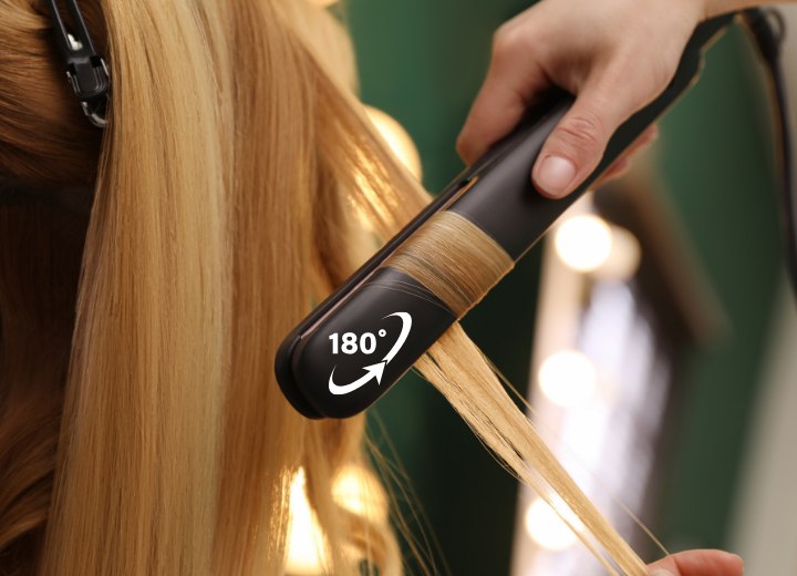 How to curl hair with a flat iron