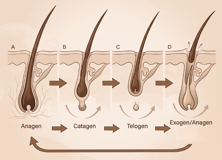 Hair growth cycles