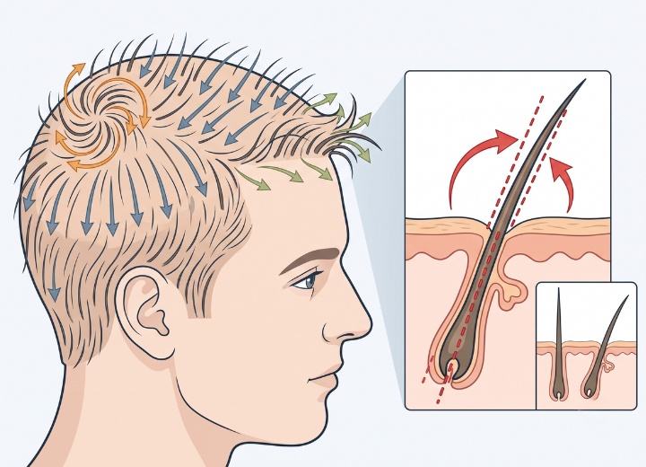 Hair growth patterns