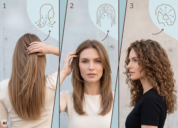 Layering hair to solve specific styling challenges