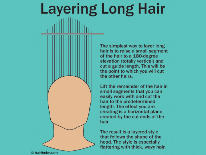 How To Layer Long Hair Diagram For A Layered Haircut
