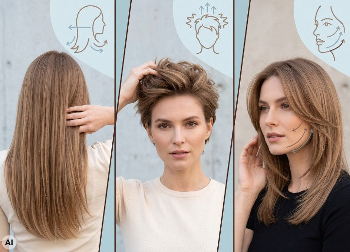 Different types of layers for hair
