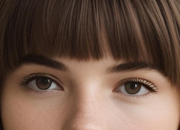Woman with bangs