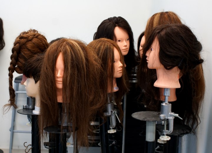 Using hair products on mannequin heads when you don't want to ruin