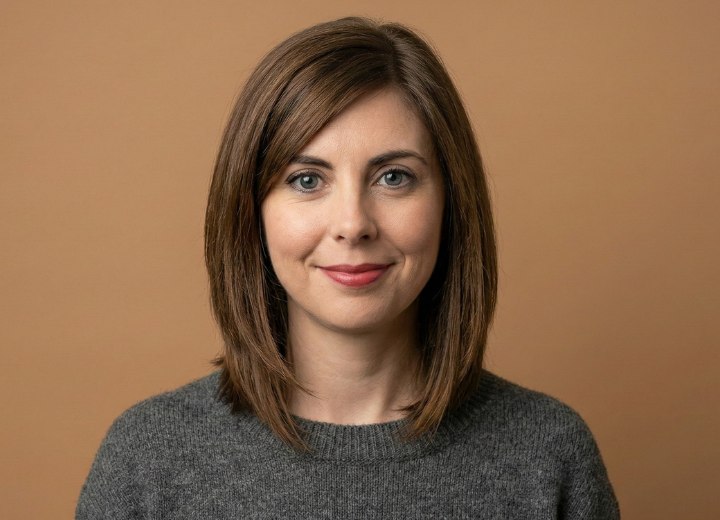 Hairstyle for a plus face