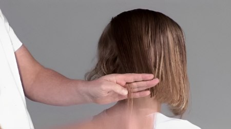 Cut an A-line bob - Cut the crown area