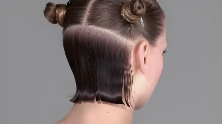 Cut an A-line bob - Check balance after cutting hair