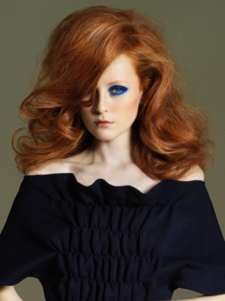 Hair inspiration with long red hair and a shoulderlength bob