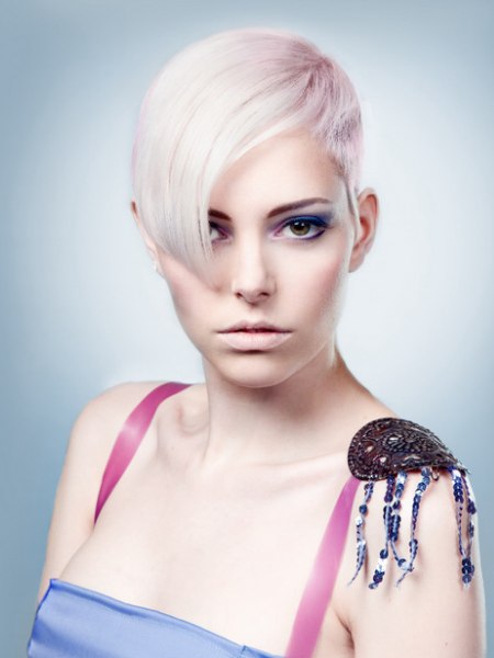 Easy to wear fashion pixie cuts with pastel hair colors