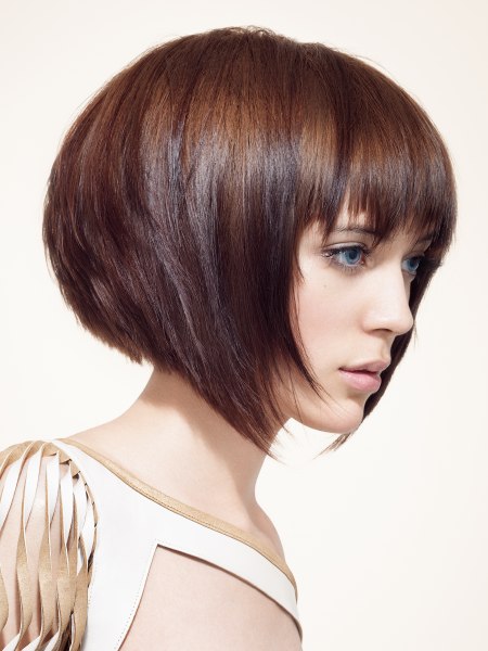 Modern hairstyles with high volume and fringes