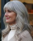 Long and wavy gray hair