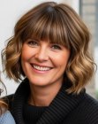 Wavy bob for older women