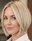 Blonde angled bob