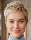 Short, tousled hair