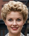Poodle cut 1950s hair
