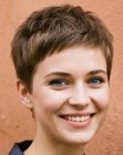 Very short hairstyle of the 1990s