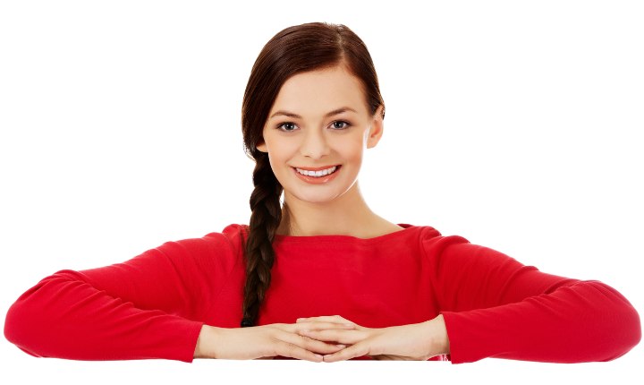 Young woman with braided hair