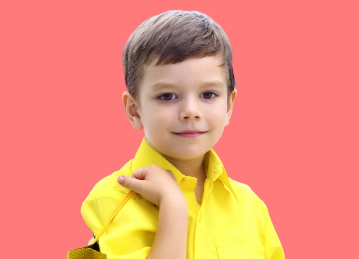 Low maintenance haircut with layers for little boys