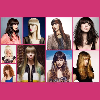 Long hairstyles with bangs