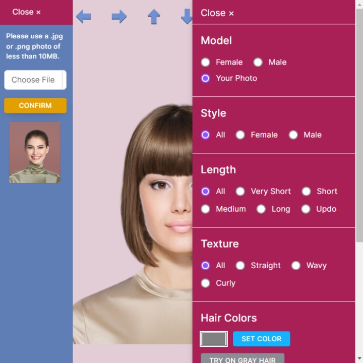 Try hairstyles | Free app for trying out hairstyles on a photo of yourself